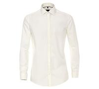 Venti Herren Businesshemd Modern Fit uni – 100% Baumwolle – Weißbeige – Größe 42