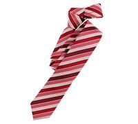 Casa Moda Slim Krawatte dunkelrot/rot/hellrot/silber, Gestreift