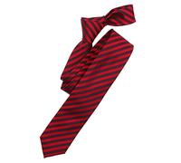 Venti Slim Krawatte rot/blau, Gestreift