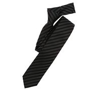 Venti Slim Krawatte schwarz, Gestreift