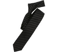 Venti Slim Krawatte schwarz, Gestreift