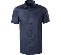 Venti Kurzarmhemd Herren Extra Slim Fit Kurzarm Baumwolle blau, 45