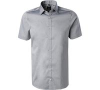 Venti Kurzarmhemd Herren Extra Slim Fit Kurzarm Baumwolle grau, 46