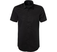Venti Kurzarmhemd Herren Extra Slim Fit Kurzarm Baumwolle schwarz, 40