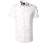 Venti Herren Businesshemd Kurzarm uni Body Fit, weiß, 41 Weißbeige