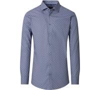 Venti Modern Fit Hemd blau, Bedruckt
