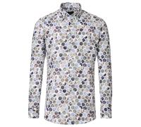 Venti Modern Fit Hemd blau, Bedruckt