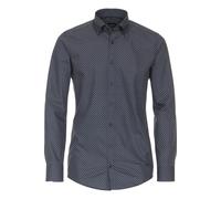 Businesshemd VENTI "VENTI Businesshemd Print", Herren, Gr. 39, Normalgrößen, blau (dunkelblau), 100% Baumwolle, bedruckt, schmal, Hemden (65711569-39) dunkelblau