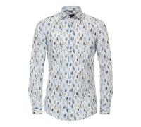 Venti Modern Fit Hemd blau, Bedruckt