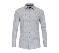 Venti Modern Fit Hemd blau, Bedruckt