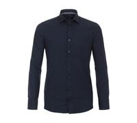 Businesshemd VENTI "VENTI Businesshemd uni", Herren, Gr. 45, Normalgrößen, blau (dunkelblau), 100% Baumwolle, unifarben, schmal, Hemden (50635123-45) dunkelblau