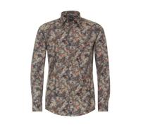 Venti Modern Fit Hemd braun, Gemustert