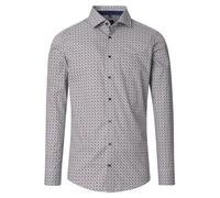 Venti Modern Fit Hemd braun, Bedruckt