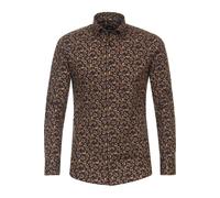Venti Modern Fit Hemd orange, Bedruckt