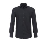 Businesshemd VENTI "VENTI Businesshemd uni", Herren, Gr. 39, Normalgrößen, schwarz, 100% Baumwolle, unifarben, schmal, Hemden (67970137-39) schwarz
