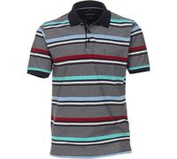 CASAMODA Polo-Shirt gestreift graues Mittelblau M