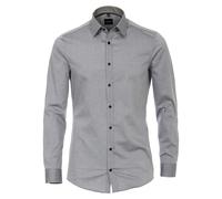 VENTI - Popeline Hemd uni silber - Gr. - 38