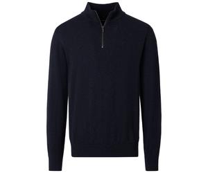 Venti Regular Fit Troyer blau, Einfarbig