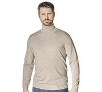 Rollkragenpullover VENTI "VENTI Rollkragenpullover uni", Herren, Gr. L, beige, 100% Wolle (Merino), Pullover (12594529-L) beige