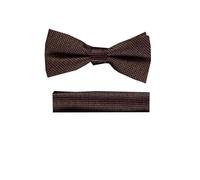 Venti Set aus Fliege und Einstecktuch gemustert Braun Einheitsgröße