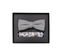 Fliege VENTI "VENTI Accessoires gemustert", Herren, grau (hellgrau), 52% Polyester, 47% Baumwolle, 1% Elasthan, Fliegen (11145559-0) hellgrau