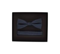 Fliege VENTI "VENTI Set aus und Einstecktuch gemustert" blau (mittelblau) Herren Fliegen (24118505-0) mittelblau