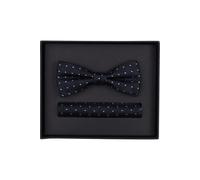 Venti Set Fliege, Einstecktuch blau, Kariert