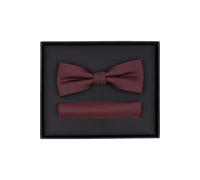 Venti Set Fliege, Einstecktuch orange, Gemustert