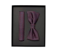 Venti Set Fliege, Einstecktuch rot, Gemustert