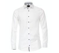 VENTI - Struktur Hemd uni weiss - Gr. - 38
