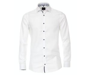 VENTI - Struktur Hemd uni weiss - Gr. - 38