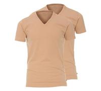 T-Shirt VENTI "VENTI T-Shirt Doppelpack uni", Herren, Gr. XS, beige, 95% Baumwolle, 5% Elasthan, Shirts T-Shirt (28798633-XS) beige