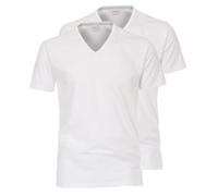 Venti T-Shirt V-Ausschnitt Doppelpack weiss, Einfarbig