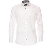 Venti Herren Businesshemd uni Modern Fit, weiß, 38 Weiß