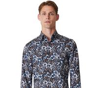 VENTI "VENTI Businesshemd Jerseyflex Print" (77881324-42) dunkelblau