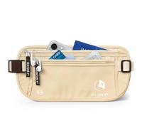 Venture 4th RFID Sicherheits Reise Taillen Geldgürtel - Flache Bauchtasche Gürteltasche (Beige)