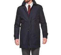 VEQUÈ Herren-Winterjacke, langer Mantel, Trenchcoat, lässig, elegant, Linie, wasserdicht, Premium-Qualität, blau, 46