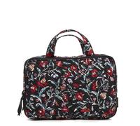 Vera Bradley Ultimate Travel Makeup Organizer Case aus Baumwolle, Perennials Noir