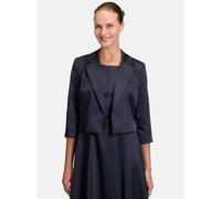 Jackenblazer VERA MONT "Vera Mont Blazer-Jacke ohne Verschluss", Damen, Gr. 36, blau (night sky), Obermaterial: 100% Polyester. Futter: 96% Polyester, 4% Elasthan., elegant, gerade kurz, V-Ausschnitt,