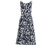 Cocktailkleid VERA MONT "Damen mit Print", Damen, Gr. 48, Normalgrößen, blau (weiß, dunkelblau), Obermaterial: 90% Polyester, 10% Elasthan; Futter: 100% Polyester, A-Linie kurz, U-Boot-Ausschnitt, Kle