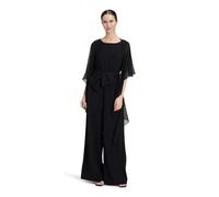 Vera Mont Damenstola 0071/4825 – Chiffon mit Knopfverschluss, schwarz – Gr. S
