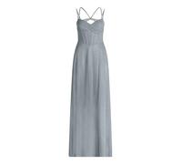 Abendkleid VERA MONT "Damen im Glitzer-Look", Damen, Gr. 40, Normalgrößen, weiß, grau, Obermaterial: 100% Polyester. Futter: 100% Polyester, figurbetont lang, herzförmiger Ausschnitt, Kleider Abendkle