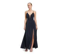 Vera Mont Damen Abendkleid mit Lurexfaden Dunkelblau/Grau Gr. 38