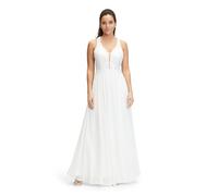 Vera Mont Damen Abendkleid mit Pailletten 40, Rohweiß