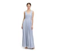 Abendkleid VERA MONT "Vera Mont Abendkleid mit Plissee", Damen, Gr. 40, Normalgrößen, blau (blau, weiß), Chiffon, Obermaterial: 62% Polyester, 38% Polyester metallisiert. Futter: 100% Polyester., fest