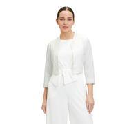 Vera Mont Bolero mit offener Vorderseite in Offwhite, Größe 38