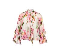Chiffonbluse VERA MONT "Damen mit Volant", Damen, Gr. 42, cream, rosé, Chiffon, Obermaterial: 100% Polyester. Futter: 100% Polyester, loose fit normal, V-Ausschnitt, Blusen Chiffonbluse (48787365-42)