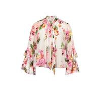 Vera Mont Damen Chiffonbluse mit Volant 42, Cream/Rosé