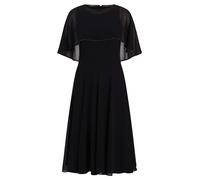 Vera Mont Damen Chiffonkleid Kurzarm 38, Schwarz