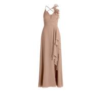 Vera Mont Damen Chiffonkleid mit Volant 44, Soft Rouge
